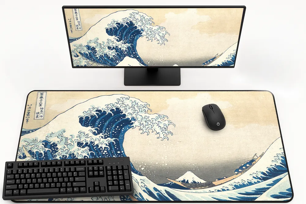 tapis de souris et écran vague de kanagawa