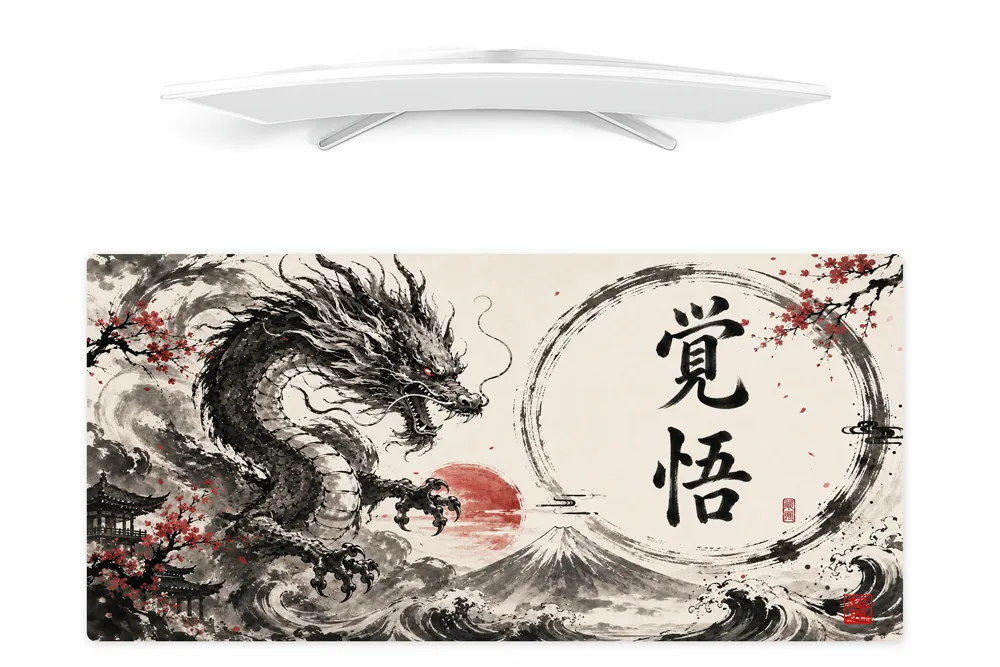 Large Mouse Pad With Dragon
