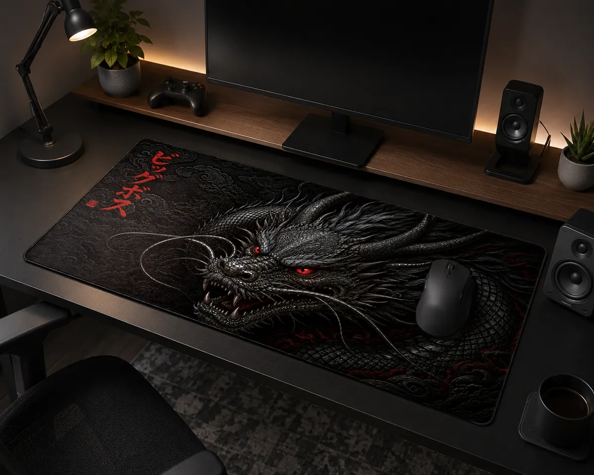 Bad Dragon Mouse Pads on desk