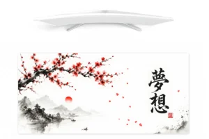 japanese cherry blossom desk mat