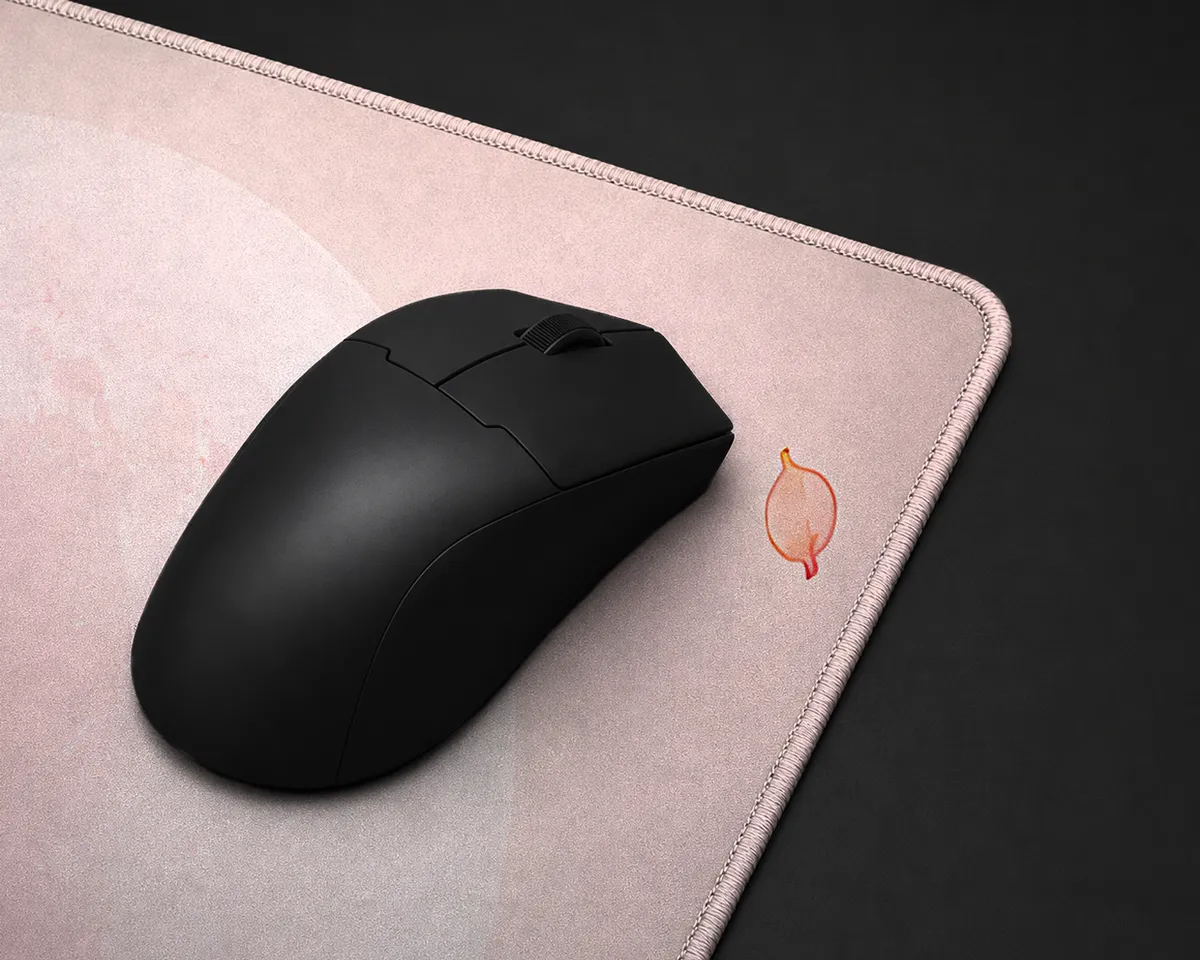 Moonlit pink cherry blossom desk mat - Image 3
