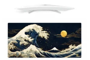 great wave desk mat