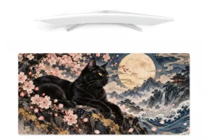 black cat mouse pad​